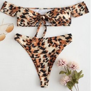 zaful leopard bikini high waisted